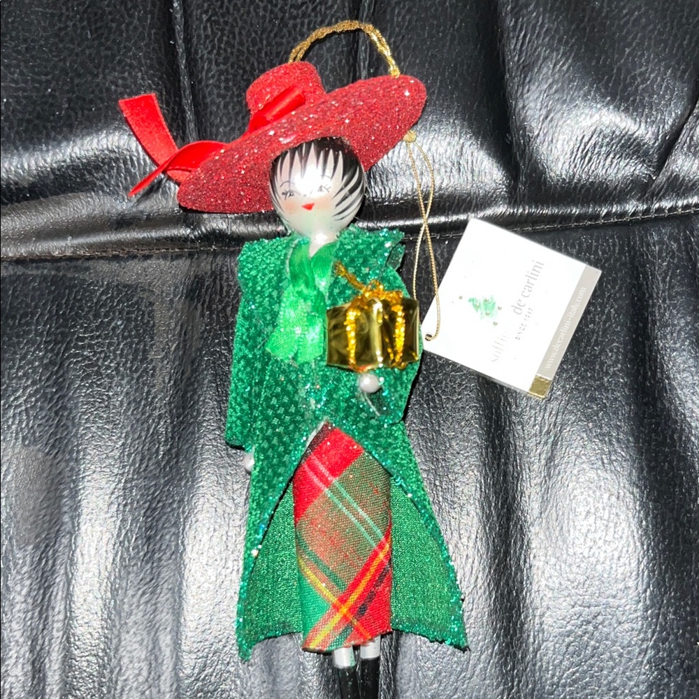 De Carlini Red and Green Holiday Ornament